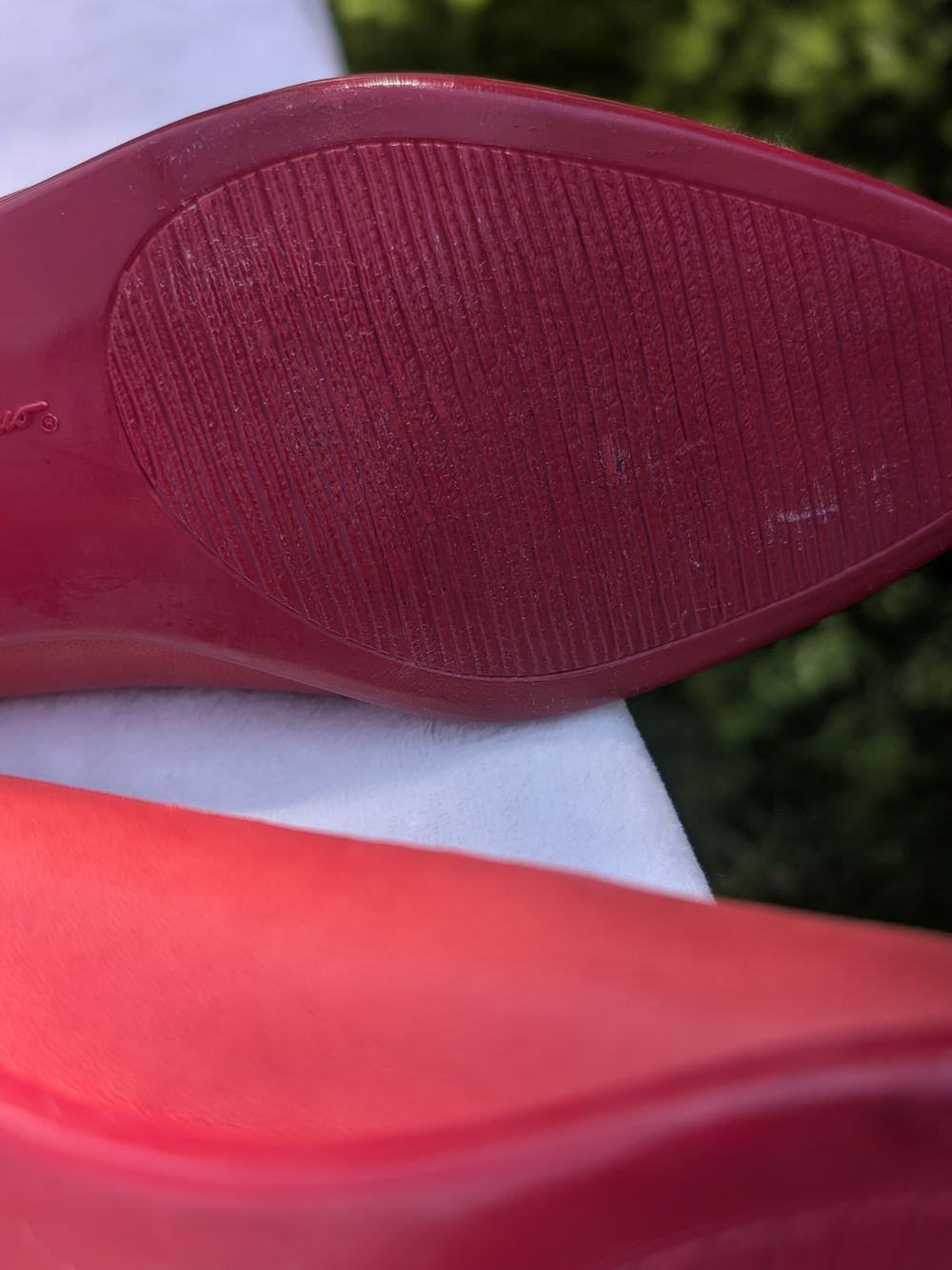 Salvatore Ferragamo Red Bow-Accent Women's Flats Made In Italy Sz 9 - Picture 7 of 16